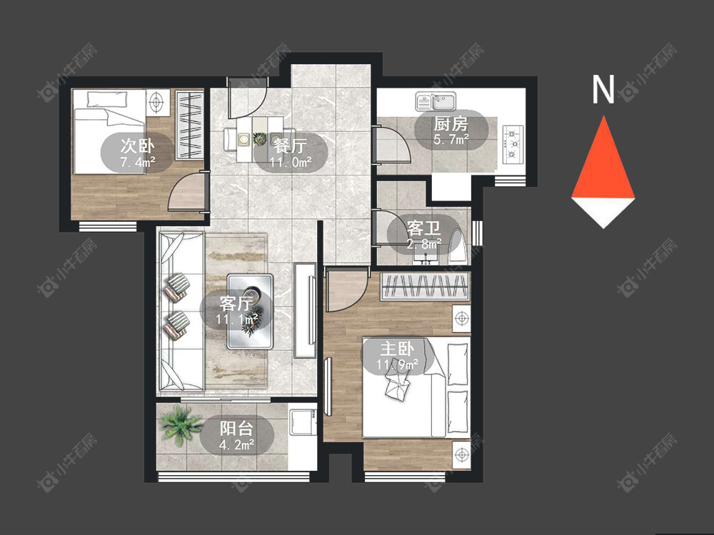 新城香悦半岛南区房源户型图 常州新城香悦半岛南区在售二手房源户型图_小牛看房