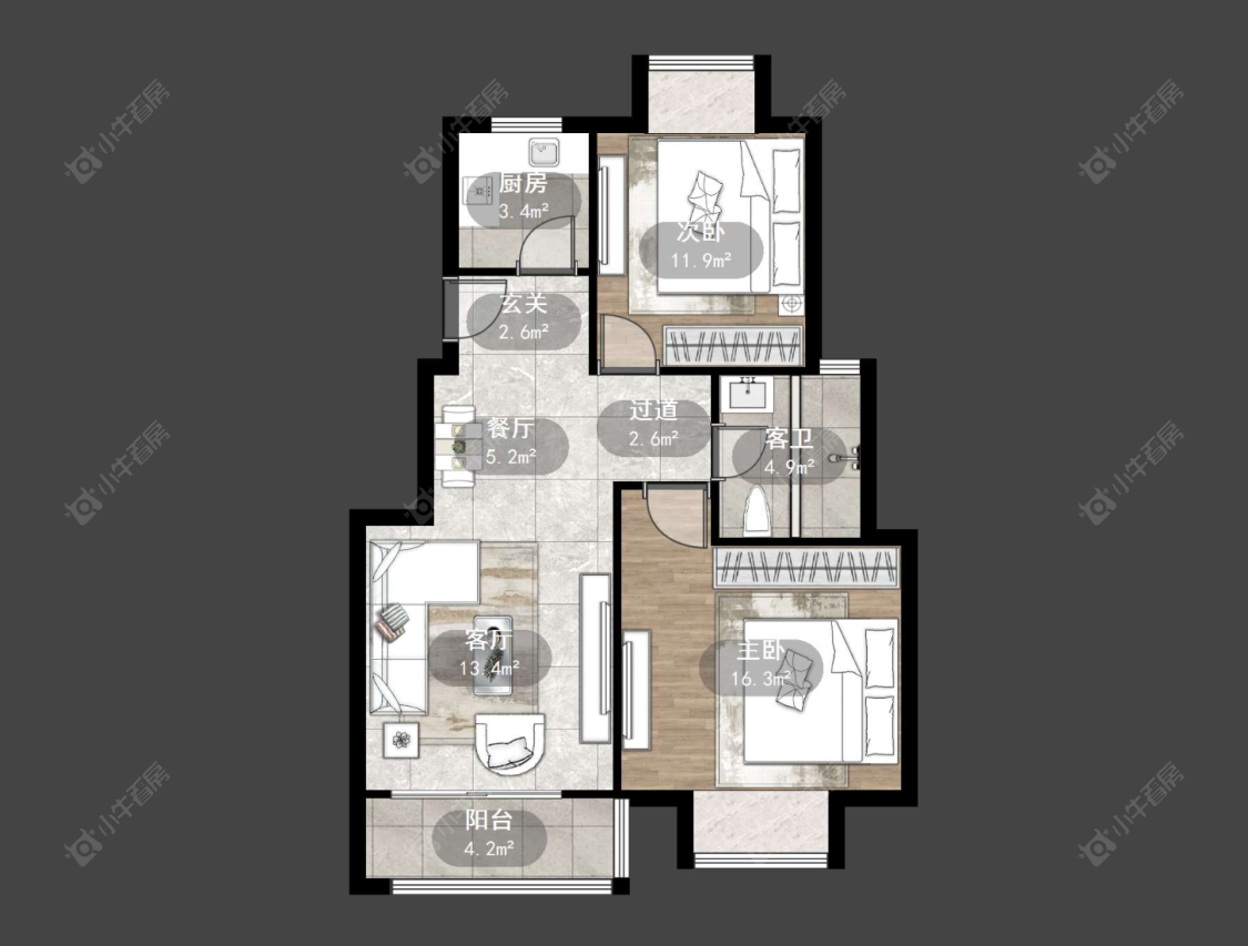 常州顺园八村北区在售二手房源户型图_小牛看房
