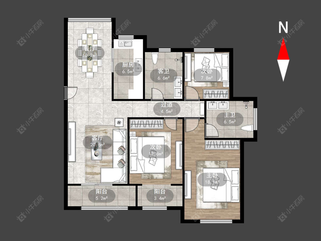 常州御城在售二手房源户型图_小牛看房