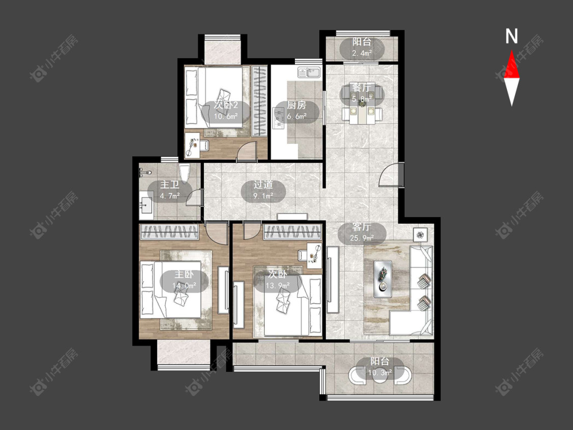 常州蓝色星空在售二手房源户型图_小牛看房