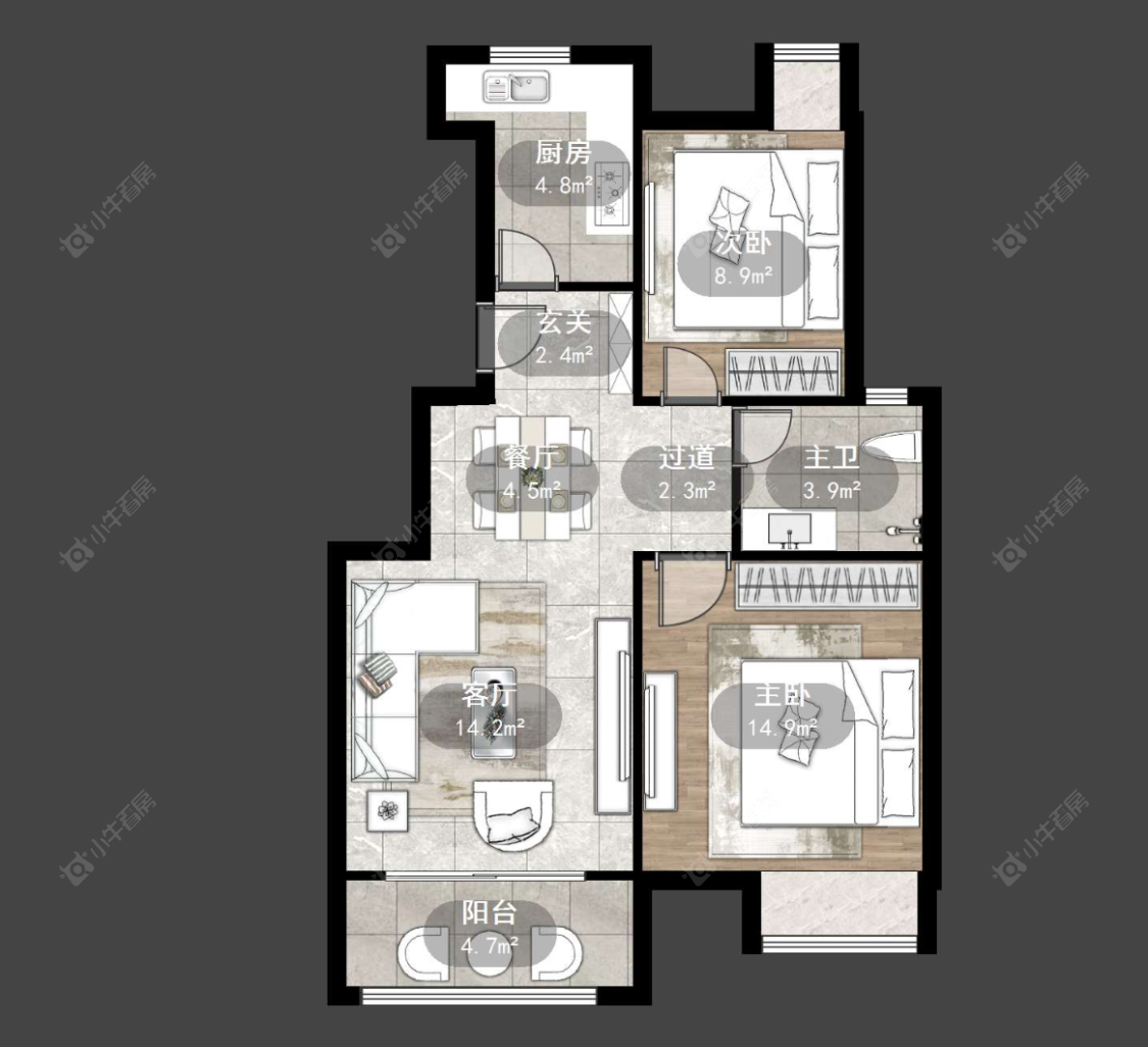 新景花苑三期房源户型图 常州新景花苑三期在售二手房源户型图_小牛看房
