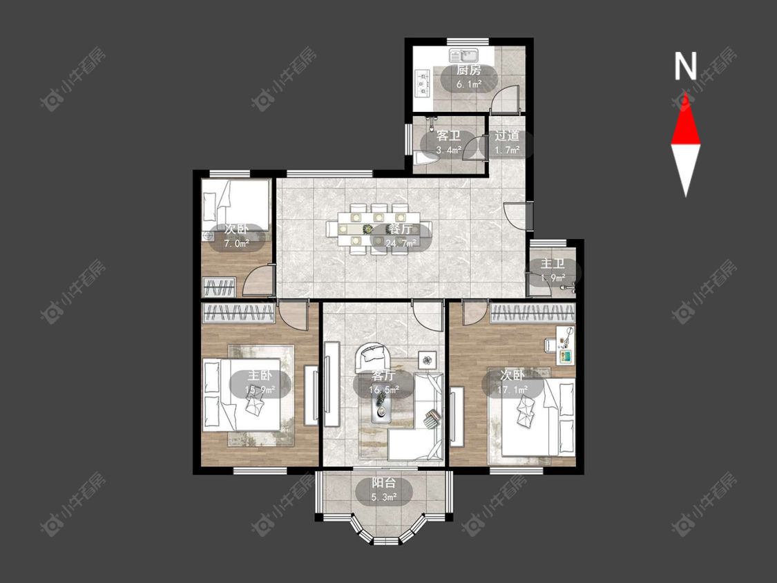 常州湖滨新村在售二手房源户型图_小牛看房