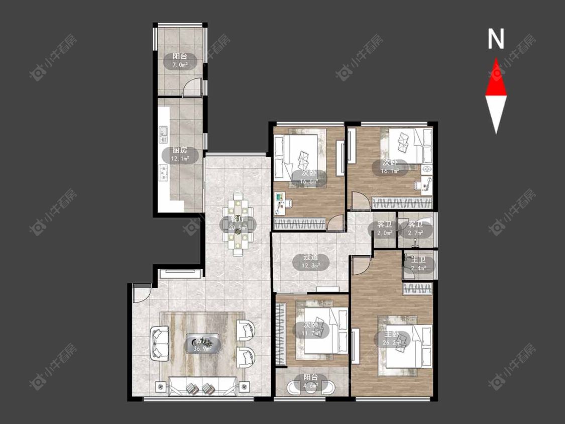 常州茂业豪园在售二手房源户型图_小牛看房