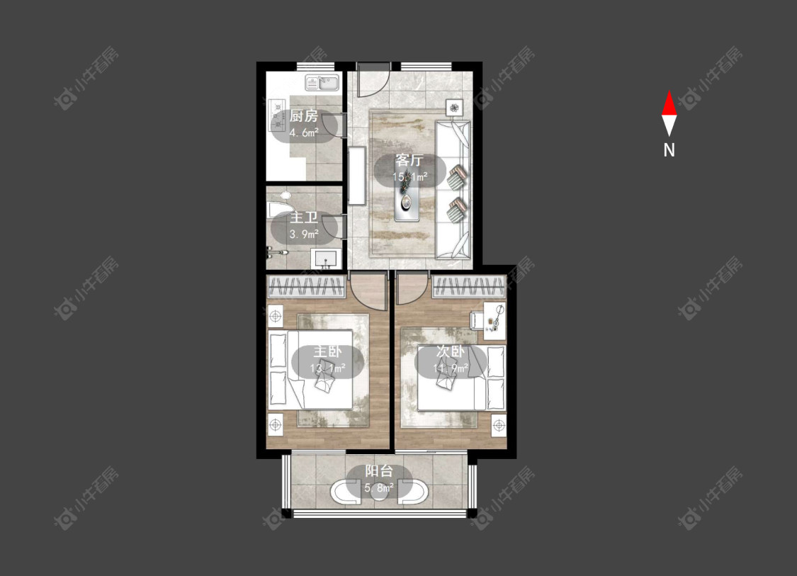 常州电业宿舍在售二手房源户型图_小牛看房