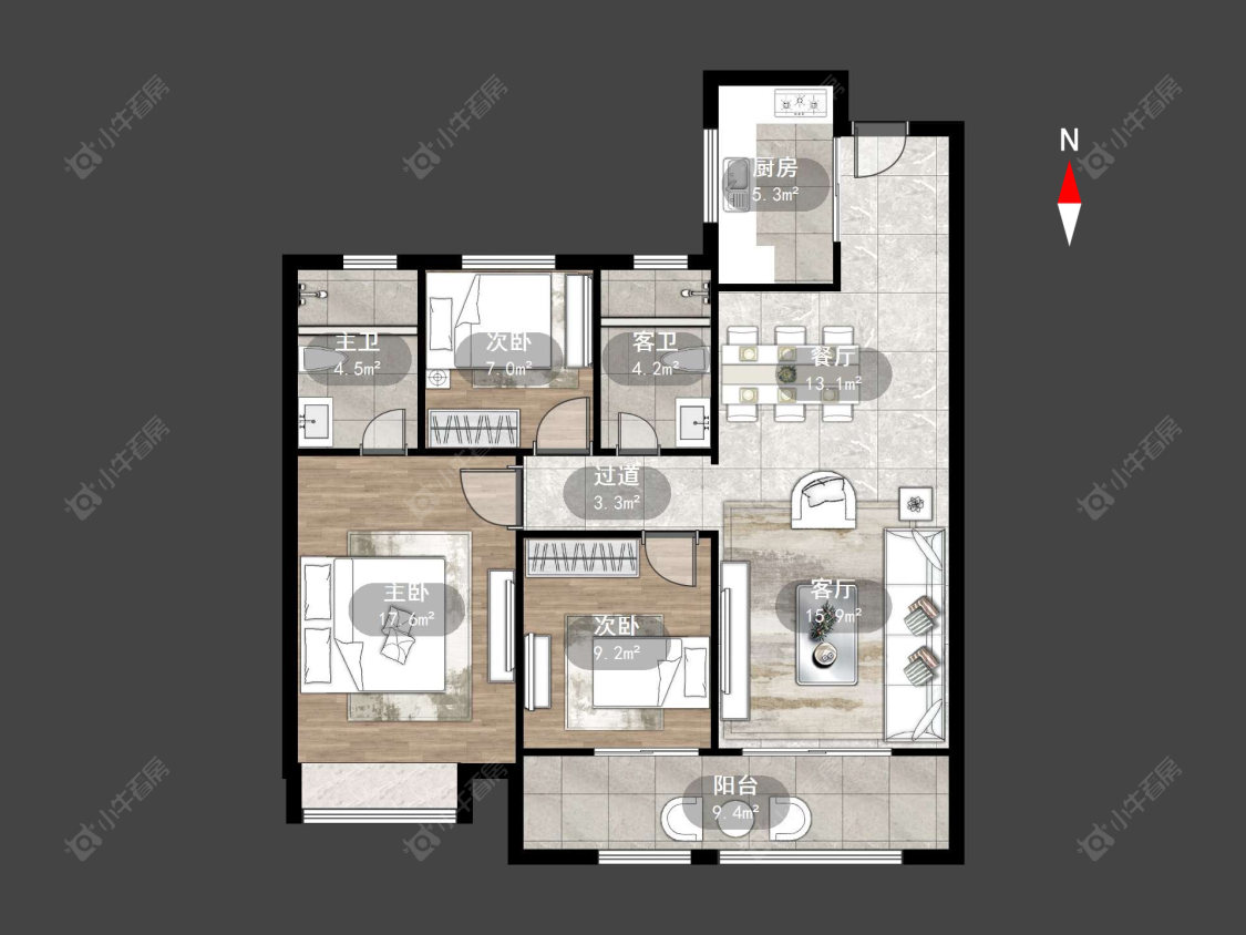 常州江东钱塘映像在售二手房源户型图_小牛看房