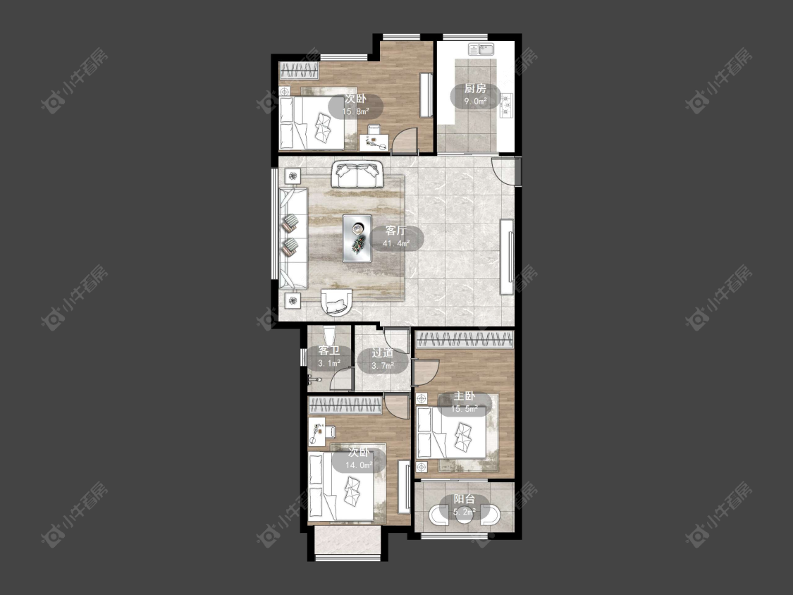 丹阳翡翠林天峰在售二手房源户型图_小牛看房