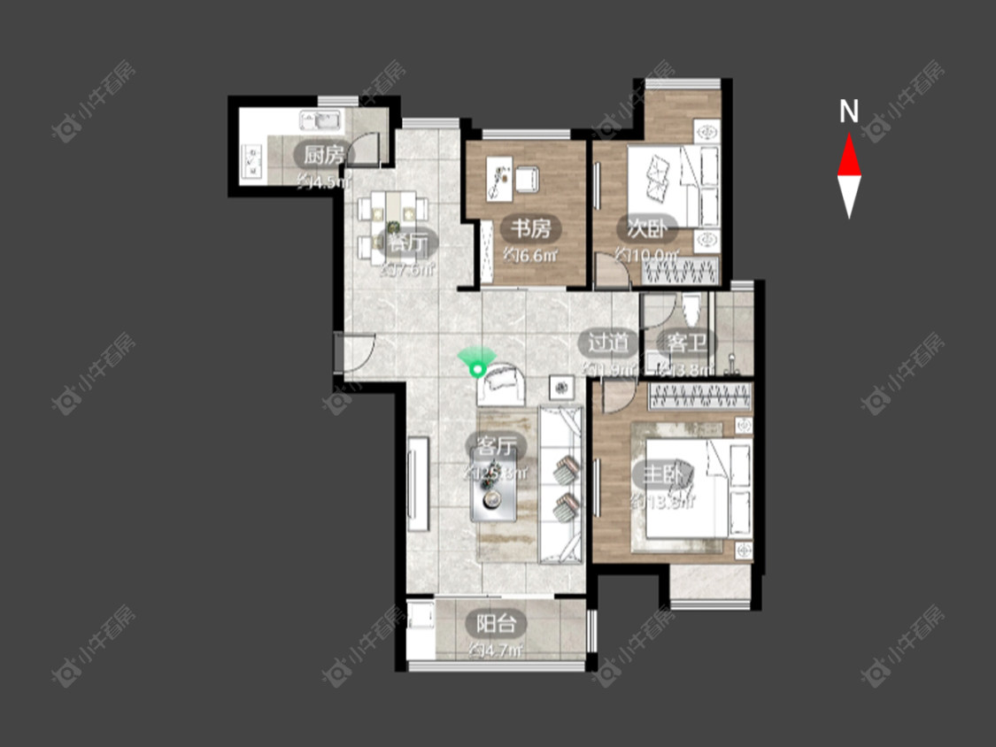 新城尚东区花园北区房源户型图 常州新城尚东区花园北区在售二手房源户型图_小牛看房