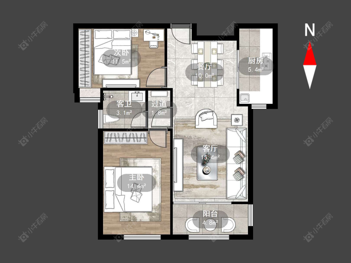 常州雨润城在售二手房源户型图_小牛看房