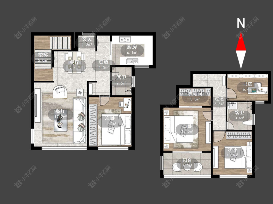 常州世茂香槟湖二期在售二手房源户型图_小牛看房
