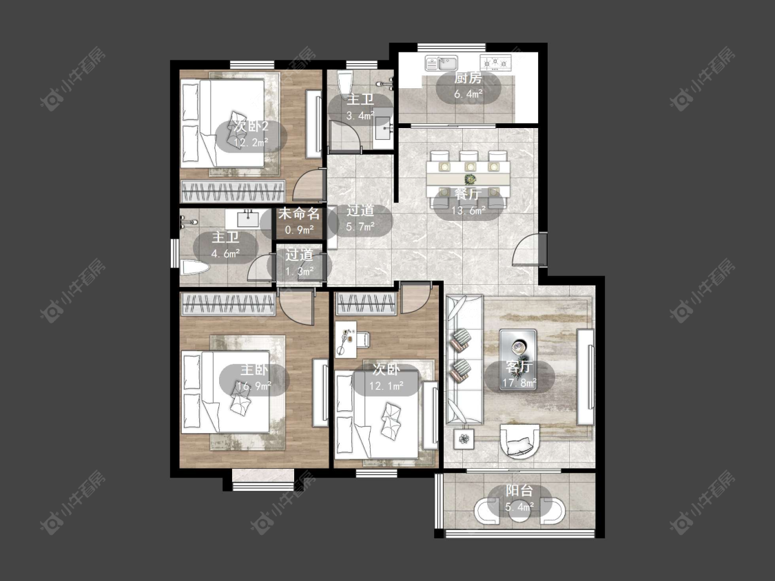 丹阳迈村新城在售二手房源户型图_小牛看房
