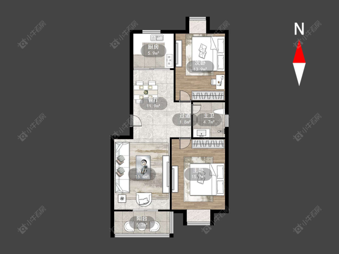 新科花园房源户型图 常州新科花园在售二手房源户型图_小牛看房