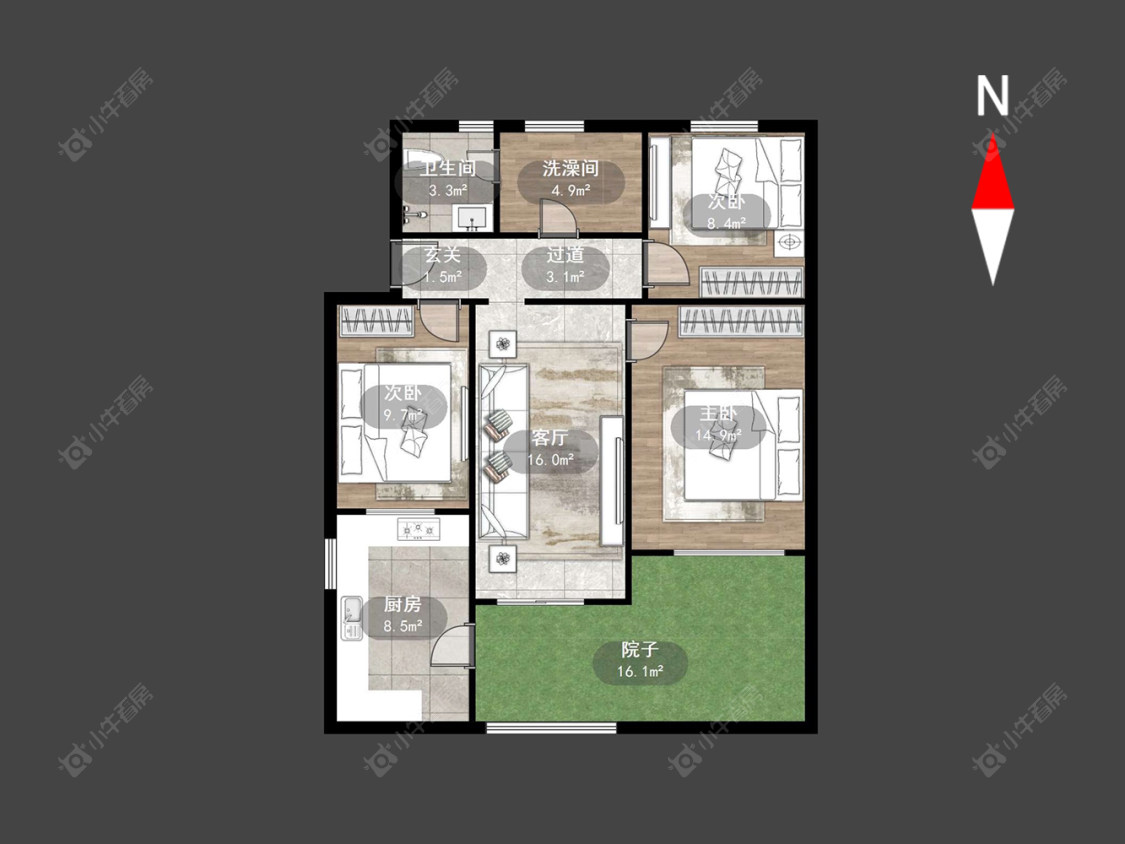 常州翠竹新村南区在售二手房源户型图_小牛看房
