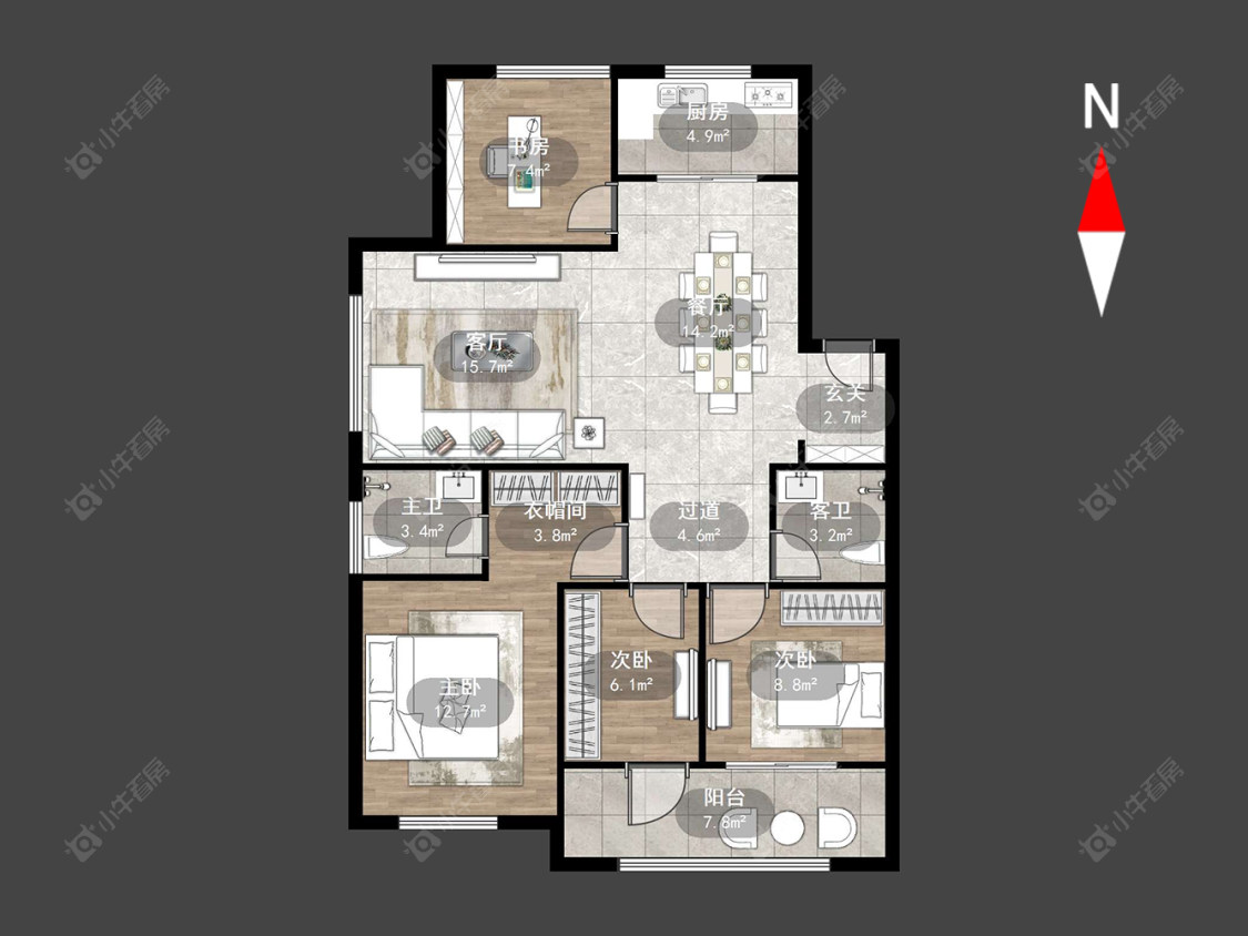 常州五星星韵城在售二手房源户型图_小牛看房