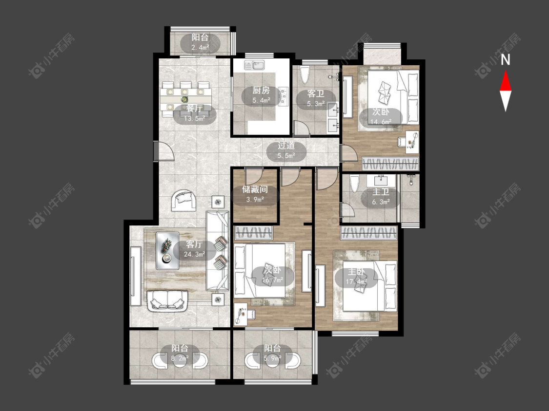 常州金源福地在售二手房源户型图_小牛看房
