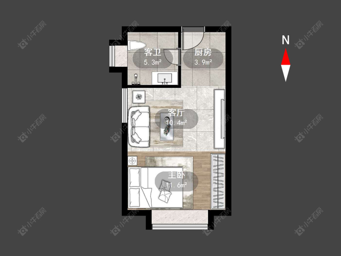 常州新城国际公寓在售二手房源户型图_小牛看房