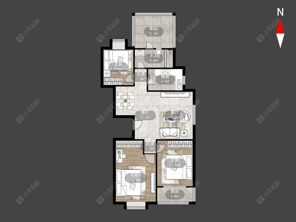 枫逸人家房源户型图 常州枫逸人家在售二手房源户型图_小牛看房