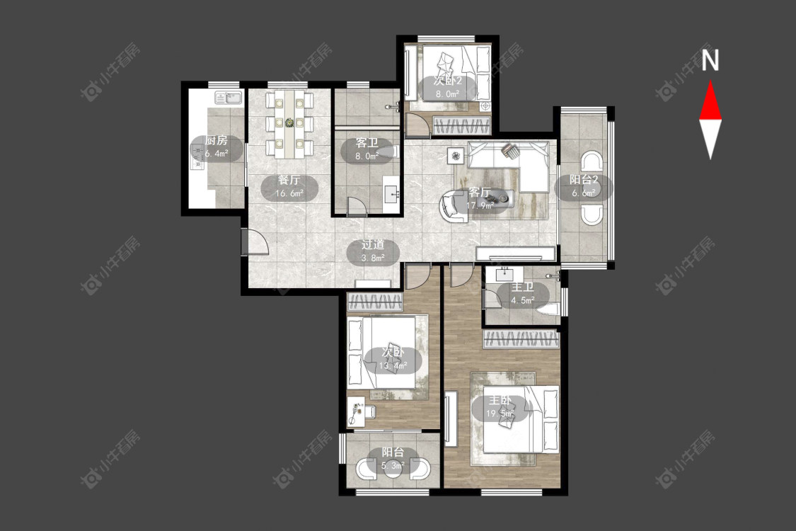常州聚湖雅苑在售二手房源户型图_小牛看房