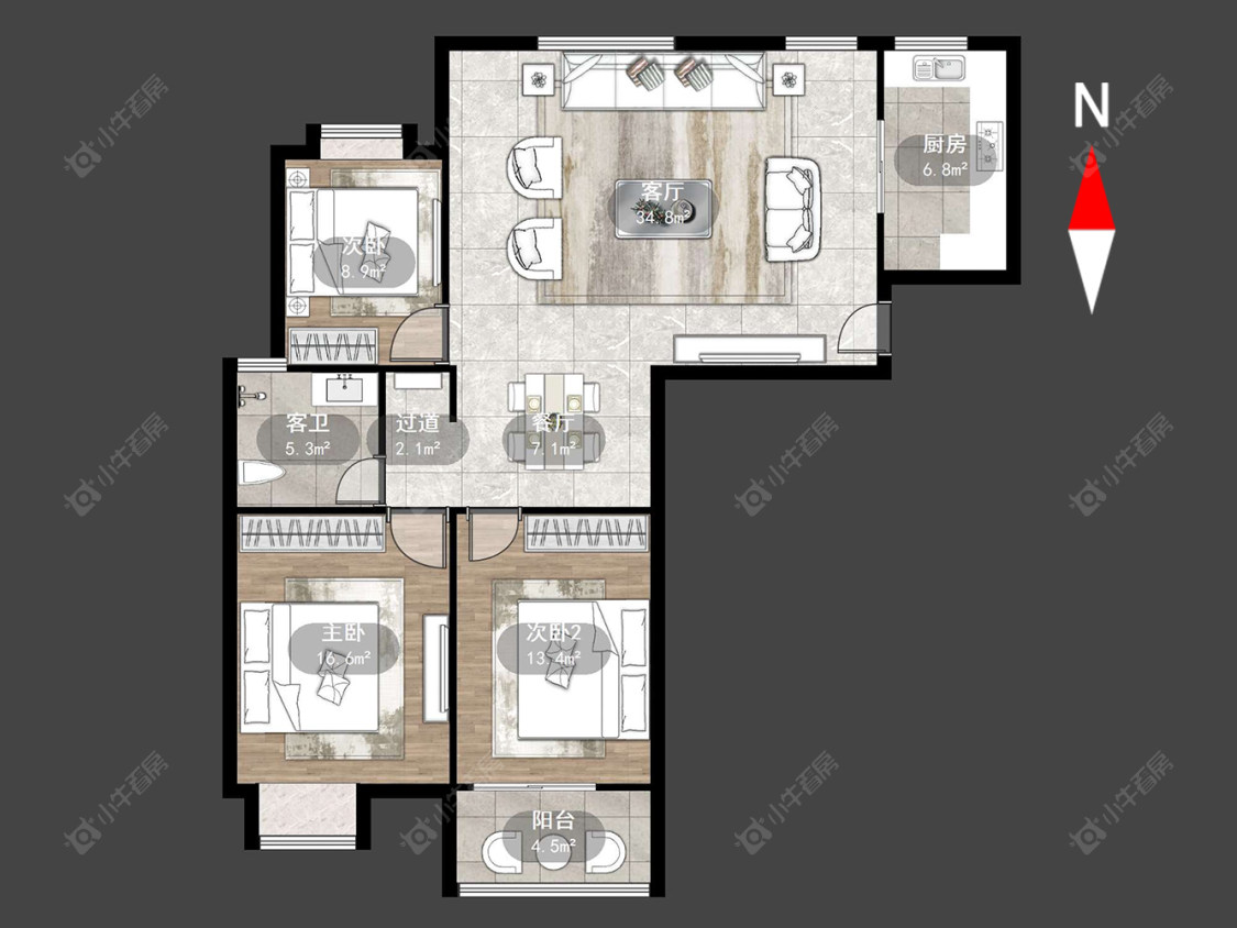 常州潞城花苑在售二手房源户型图_小牛看房