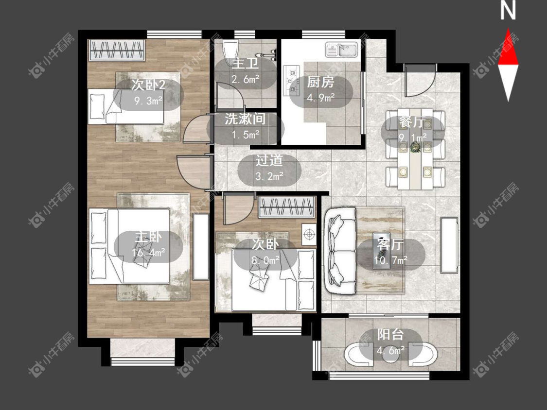 常州华润万象府在租房源户型图_小牛看房