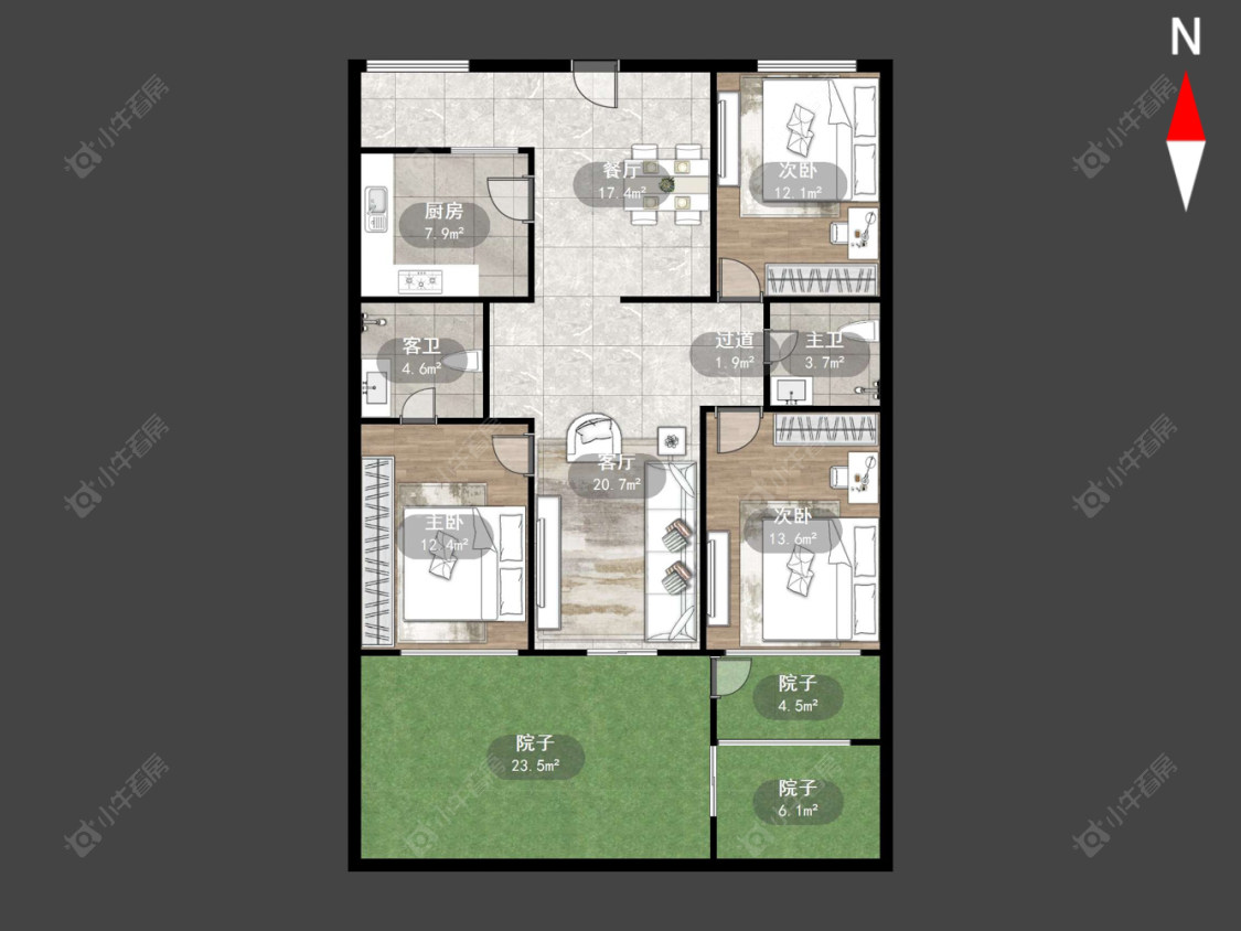 常州机械新村在售二手房源户型图_小牛看房