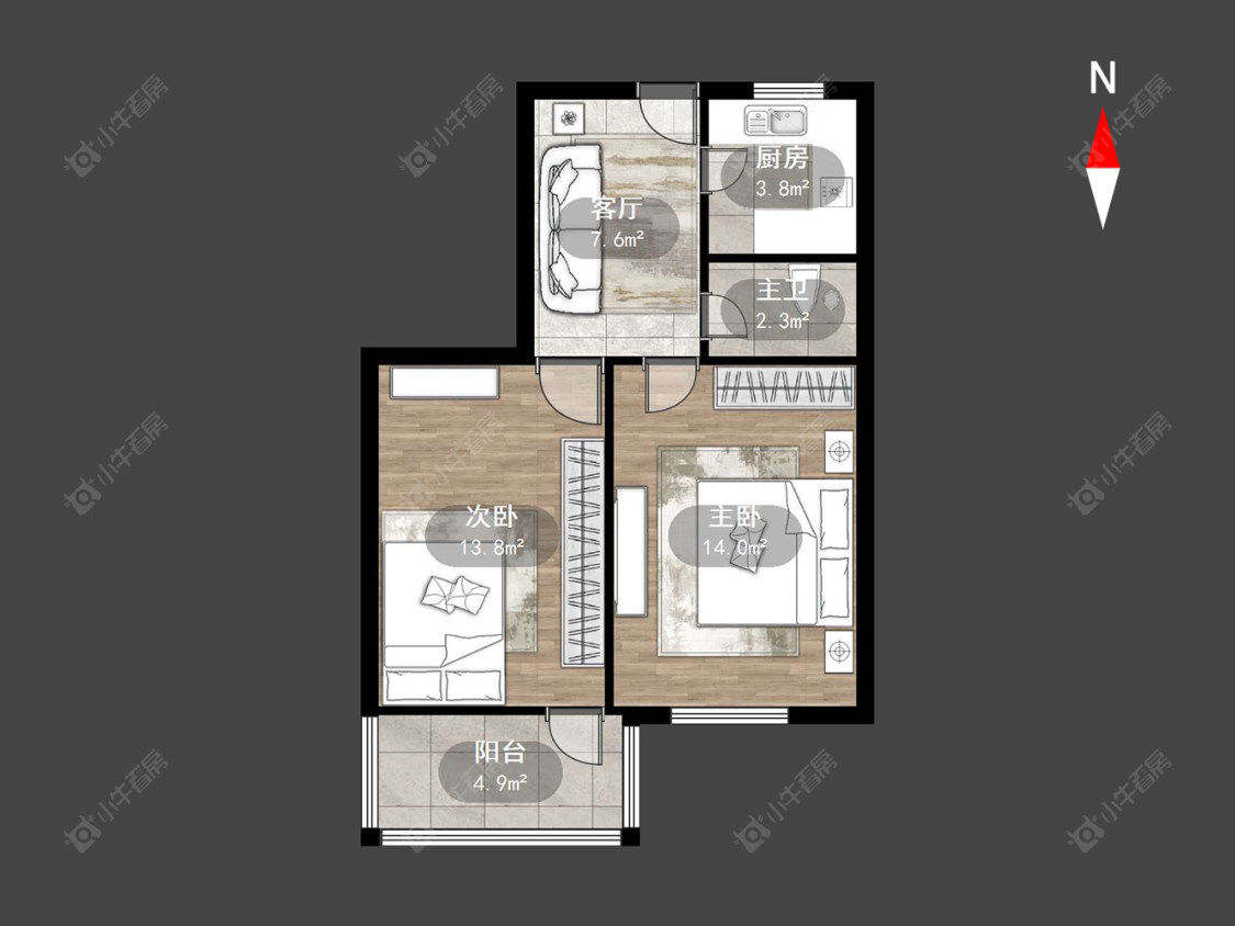 常州勤业一二三村在售二手房源户型图_小牛看房