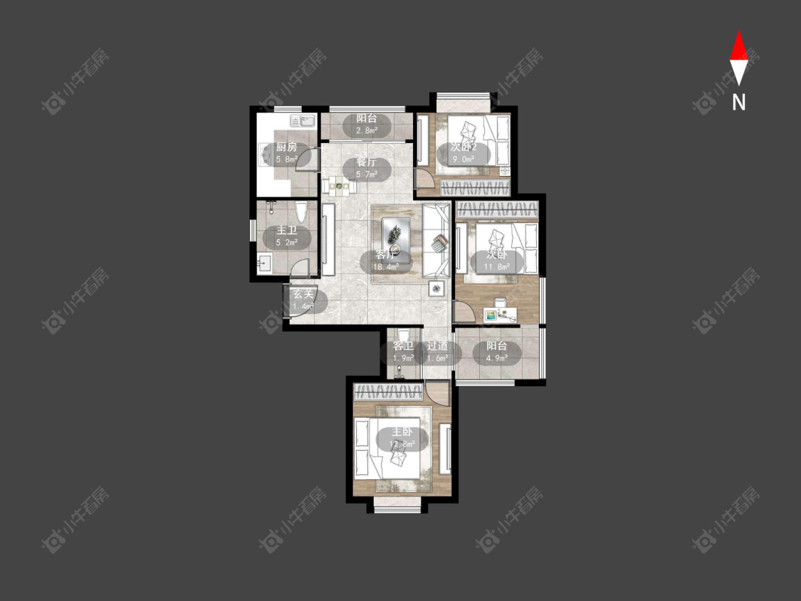 常州怡康机电广场在售二手房源户型图_小牛看房