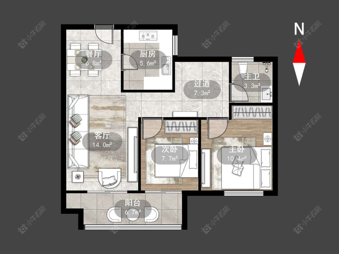 常州观湖名轩在售二手房源户型图_小牛看房