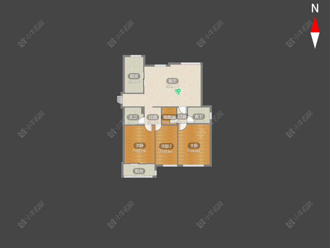 常州金色新城西区在售二手房源户型图_小牛看房