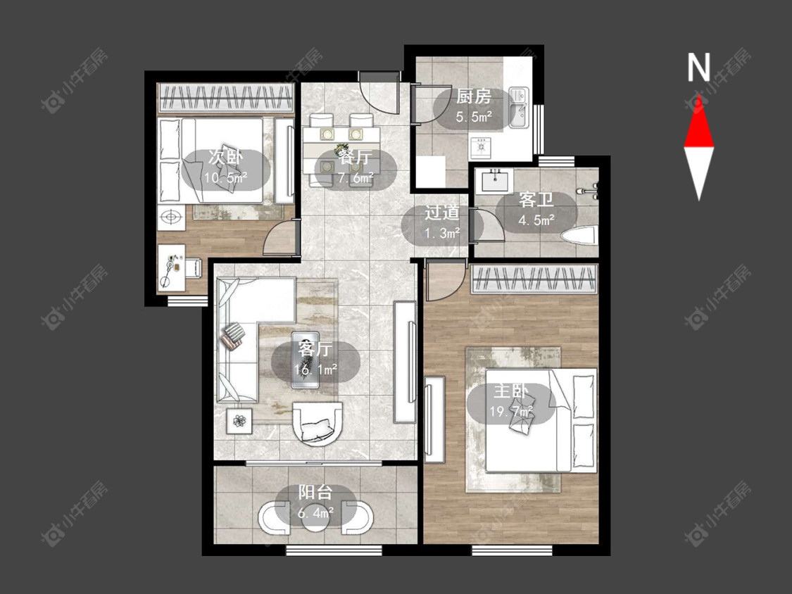 常州港龙紫荆城在售二手房源户型图_小牛看房