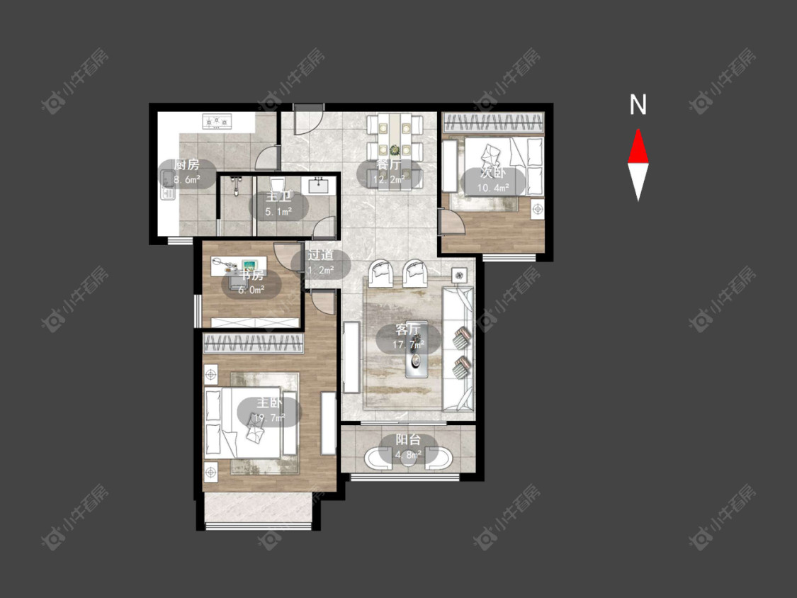 常州怀德名园在售二手房源户型图_小牛看房