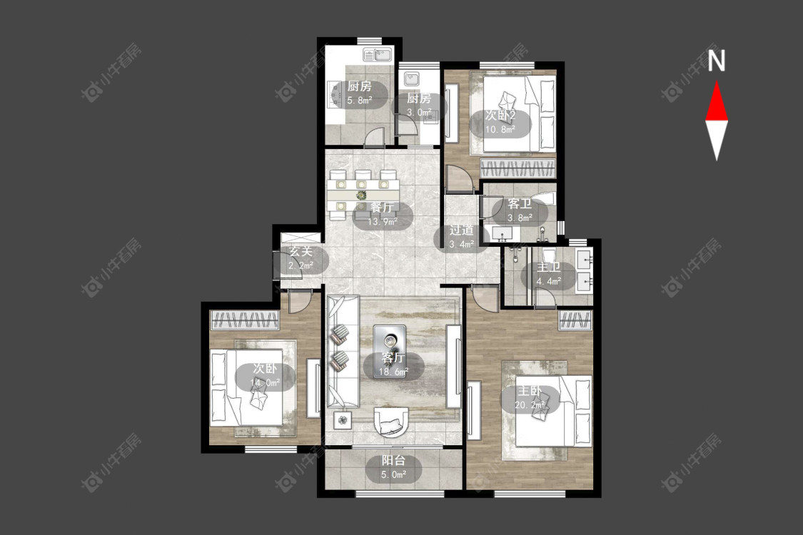 常州绿地峰云汇在售二手房源户型图_小牛看房