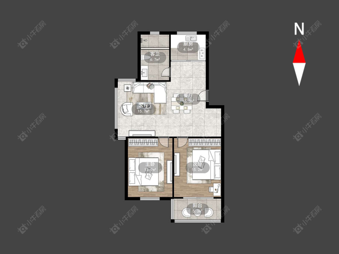 青竹苑C区房源户型图 常州青竹苑C区在售二手房源户型图_小牛看房