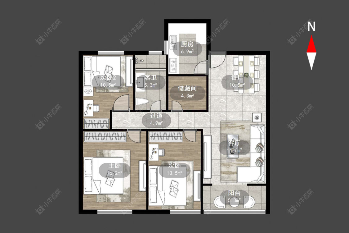 常州紫金城南区在售二手房源户型图_小牛看房