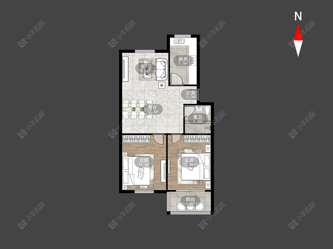 常州翠竹新村南区在售二手房房源户型图_小牛看房