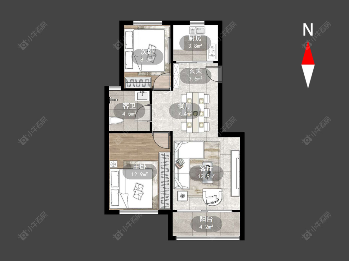 常州华林家园二期在售二手房源户型图_小牛看房