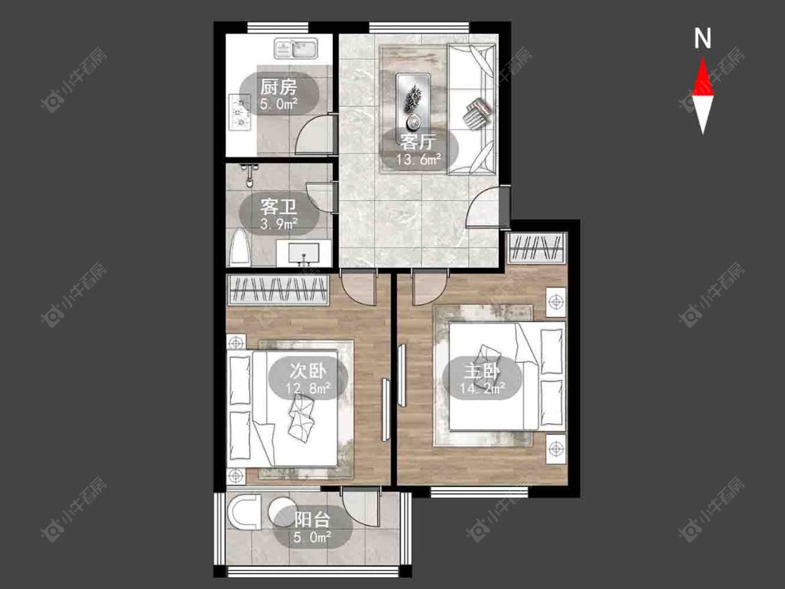 常州河苑新村在售二手房源户型图_小牛看房