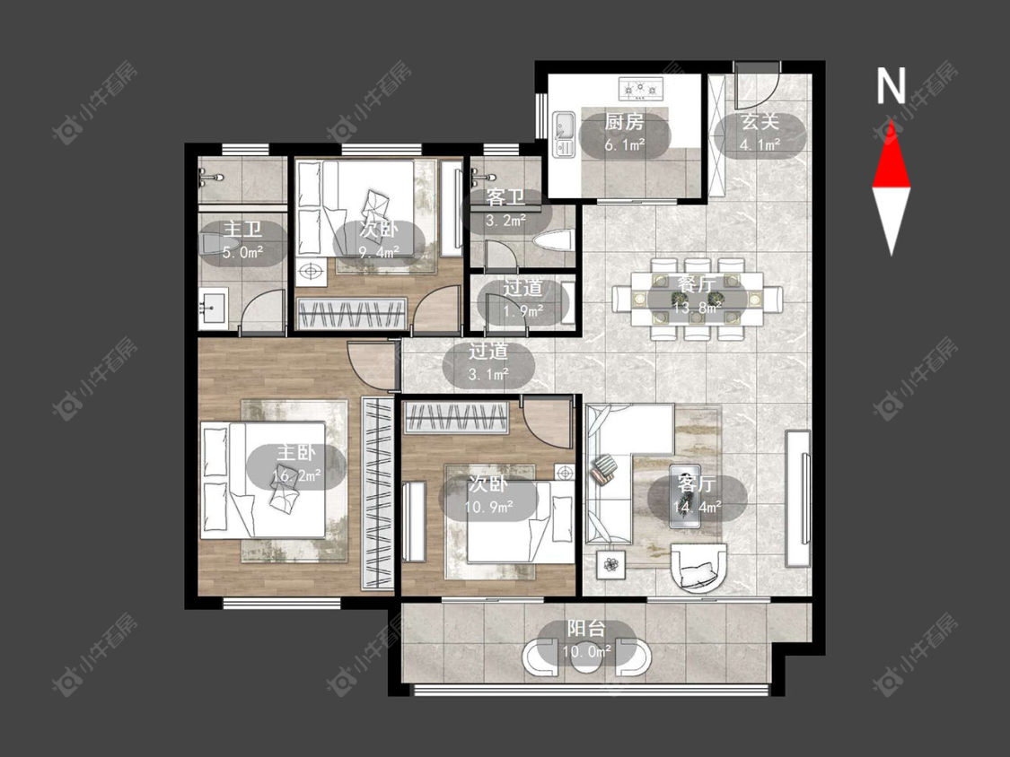 常州天启瑞禧花园在售二手房源户型图_小牛看房