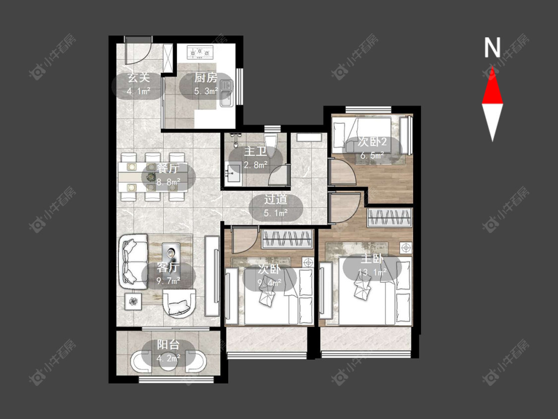 常州嘉宏澎π在售二手房源户型图_小牛看房