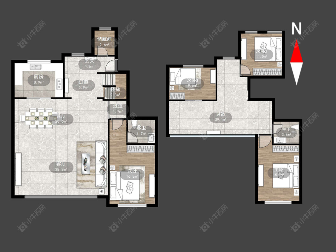 常州桃溪院子在售二手房源户型图_小牛看房