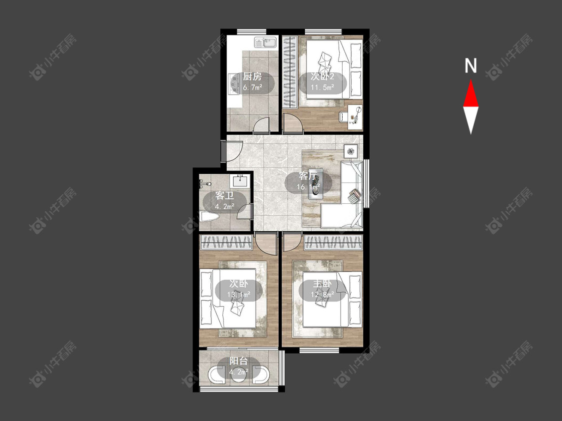 常州银苑小区在售二手房源户型图_小牛看房
