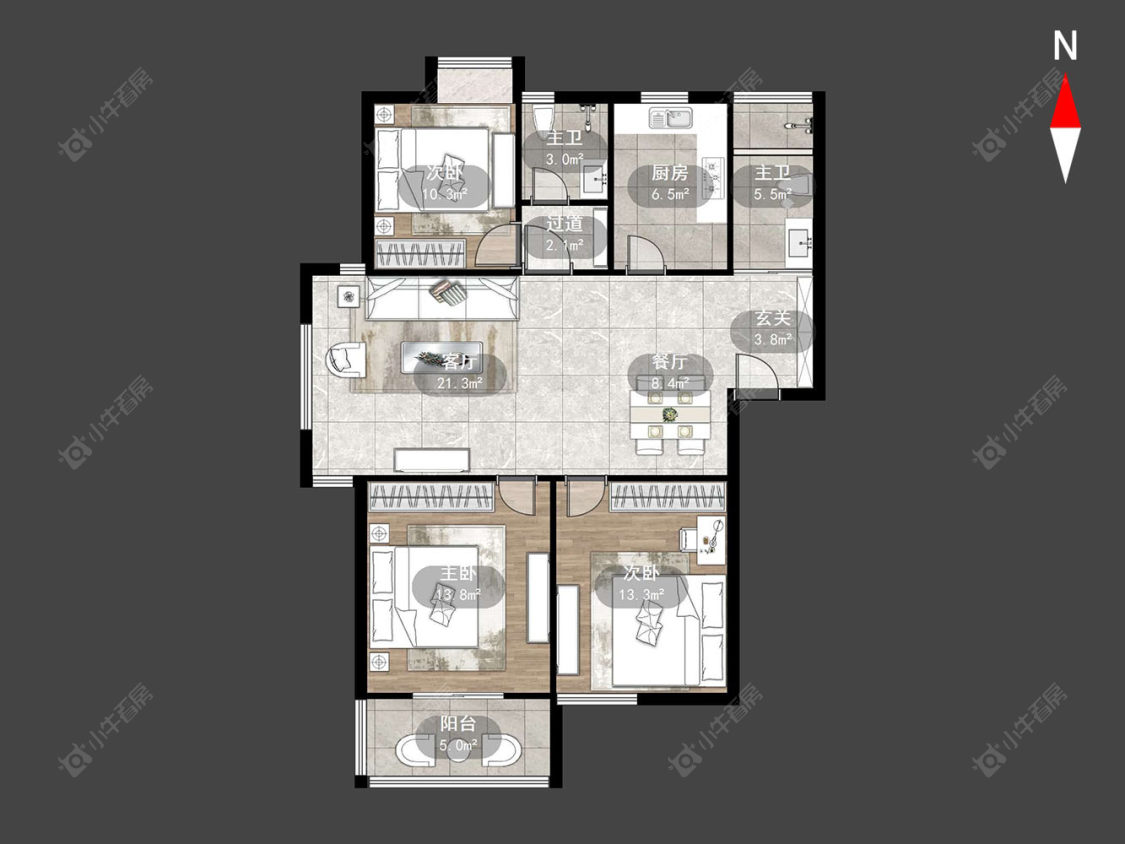 常州枫林雅都在售二手房源户型图_小牛看房