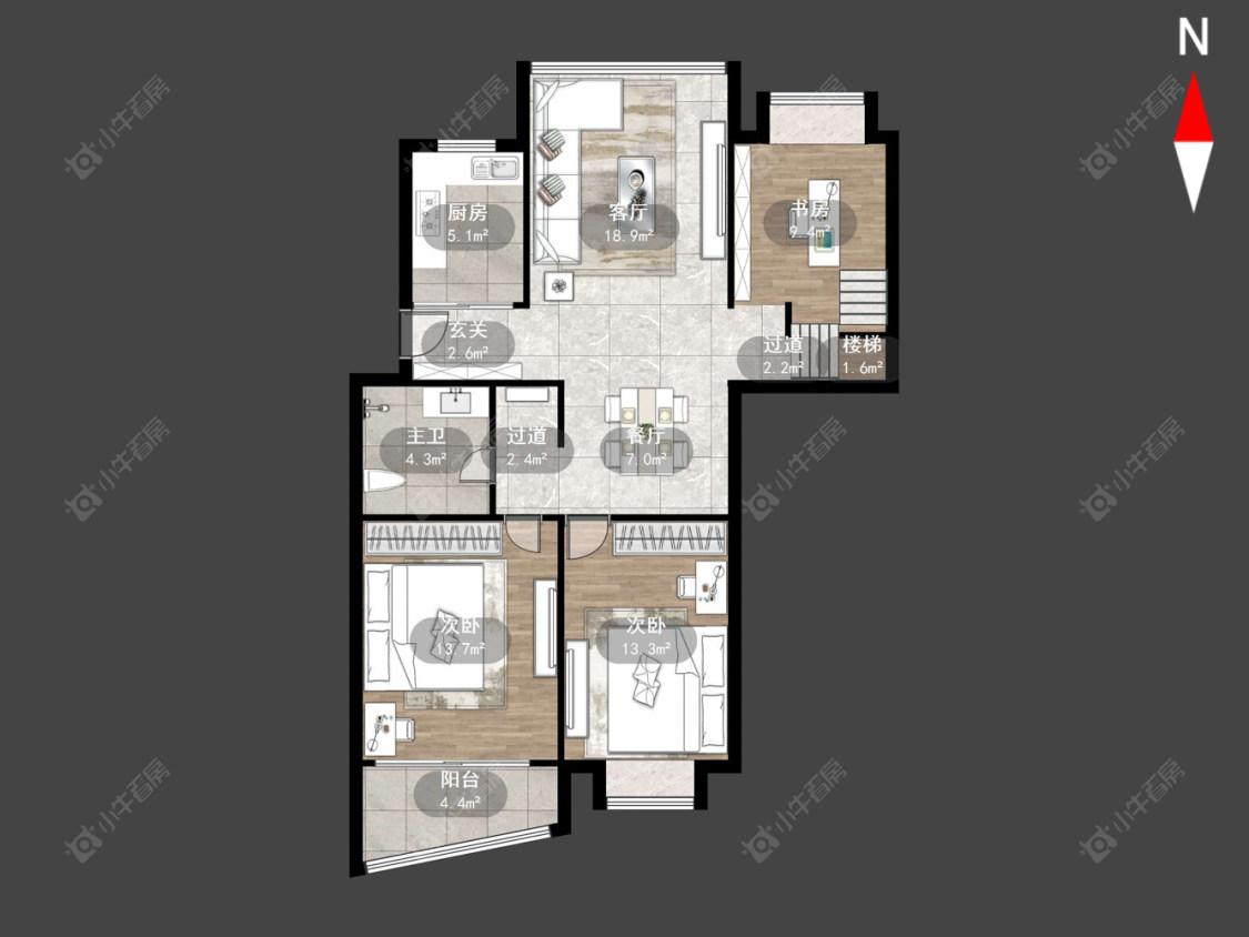 常州新奥佳园在售二手房源户型图_小牛看房