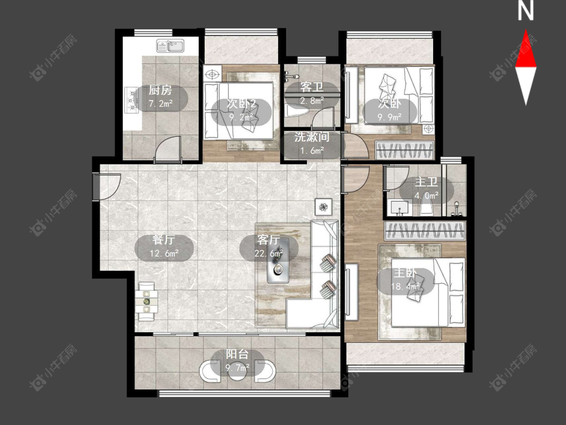 常州公元礼著在售二手房源户型图_小牛看房