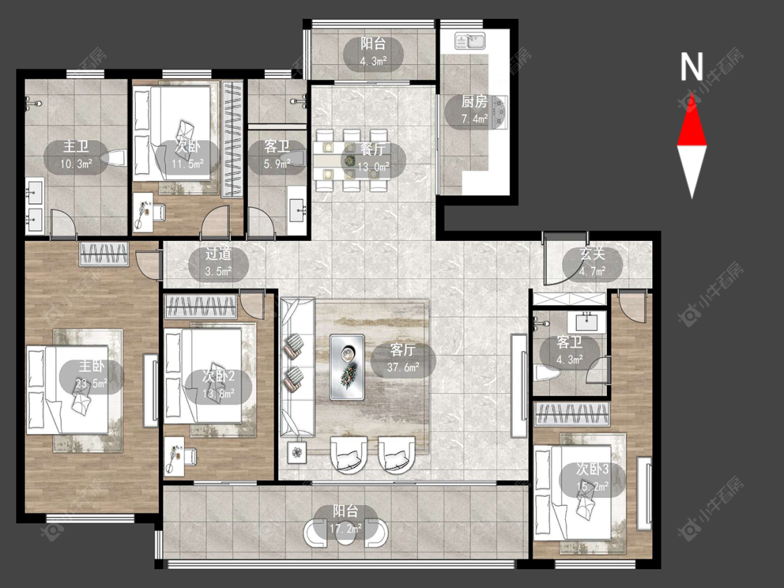 中建招商龙宸壹号房源户型图 常州中建招商龙宸壹号在售二手房源户型图_小牛看房