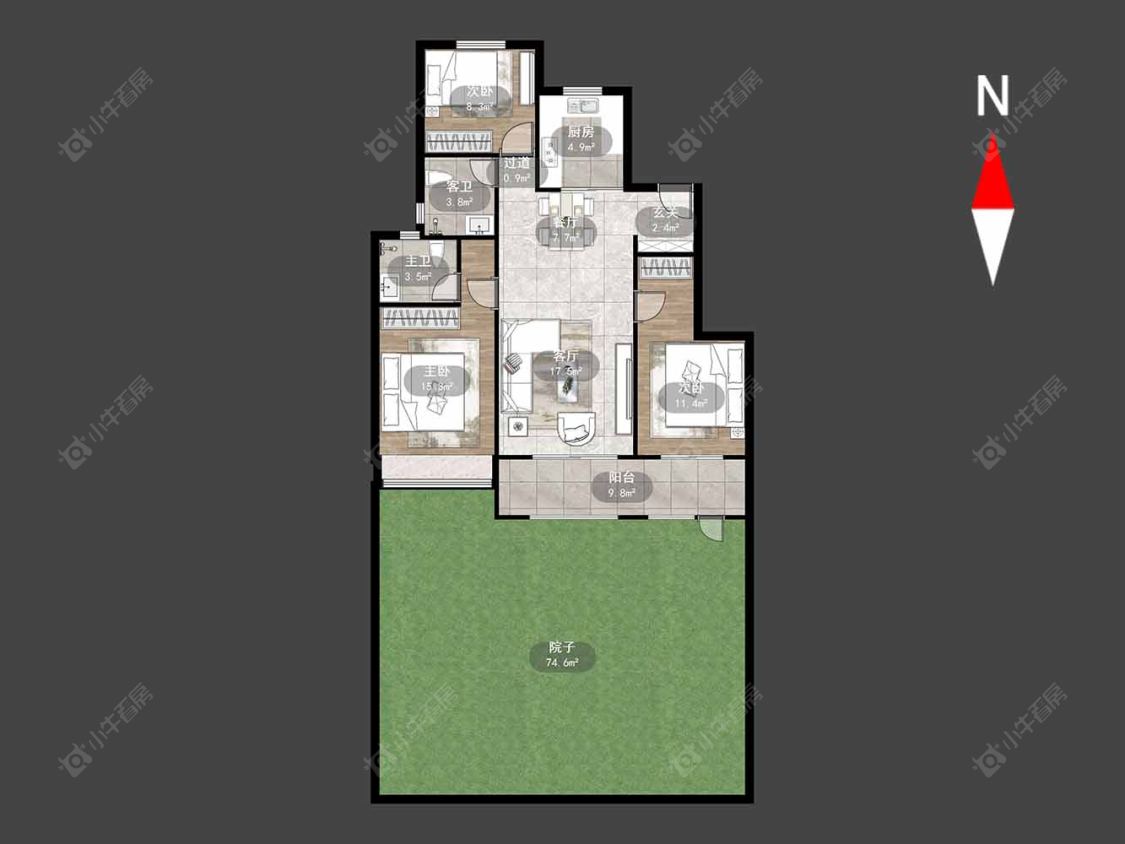 常州新城华宇悦隽公馆在售二手房源户型图_小牛看房