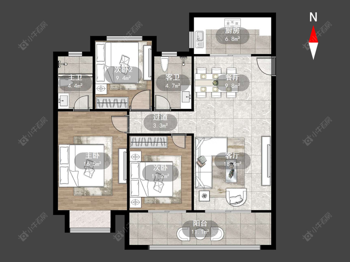 东方君开房源户型图 常州东方君开在售二手房源户型图_小牛看房