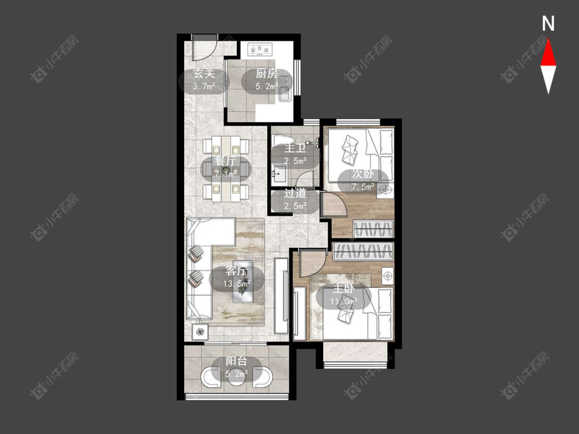 常州锦上香郡在售二手房源户型图_小牛看房