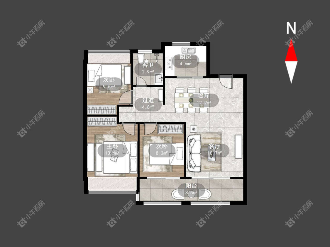 常州万科新都会在租房源户型图_小牛看房