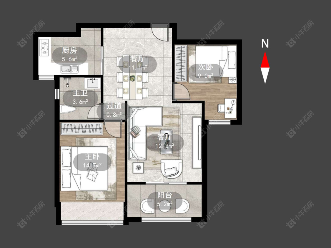 常州清水湾花园三期在售二手房源户型图_小牛看房